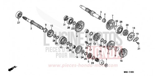 BOITE DE VITESSES NX650W de 1998